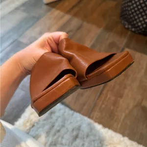 Princess Polly Brown Leather Heels thumbnail 5