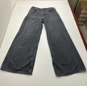 Reformation Jeans Cary High Rise Slouchy Wide Leg Jean Womens 29 Faded Black thumbnail 1