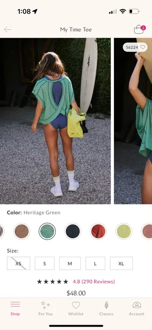 FP Movement my time tee green thumbnail 3