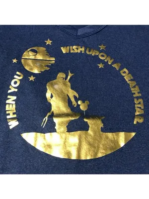 Xersion Blue Gold Star Wars Disney Graphic Short Sleeve Tee M thumbnail 2