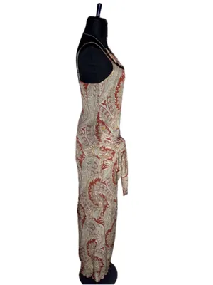 Vintage Wet Seal Y2K maxi dress boho hippie paisley festival fairy whimsigoth M thumbnail 3