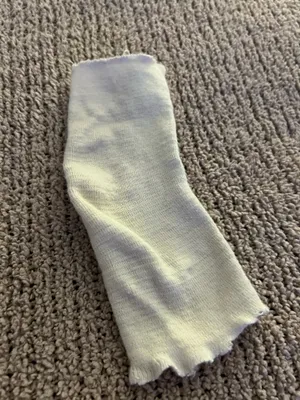 White ankle compression sock thumbnail 1