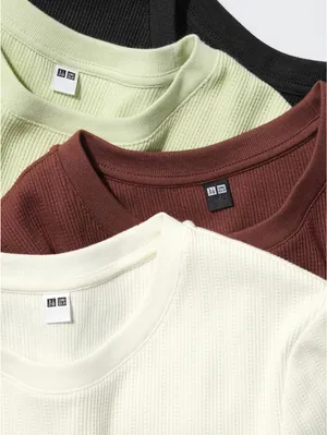 Uniqlo Ribbed Mini T-Shirt NWT Light Green XS thumbnail 3