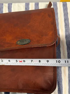GVB Natural World Brown Genuine Leather Messenger Crossbody Satchel Bag Vintage thumbnail 12