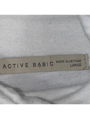 Active Basic White Mock Neck Long Sleeve Top L thumbnail 5