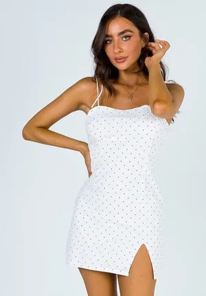 Princess Polly Mara Mini Dress in White Size 6 New with tag thumbnail 1