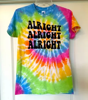 Alright Alright Alright! - Adorable brand new tie dye logo t-shirt! thumbnail 1