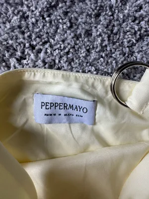 Pepper mayo yellow buckle mini dress thumbnail 4