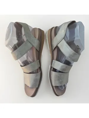 DR. SCHOLL'S Sustainable Comfort Beige Strappy Sandals Womens 7 M Metallic thumbnail 4