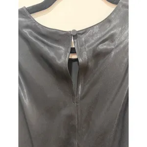 Abercrombie & Fitch Black Satin Keyhole Back Tank Top Blouse Large NWT thumbnail 4