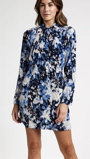 BCBGMAXAZRIA Women's Dress‎ Size XXS Floral Long Sleeve Holiday Party Business thumbnail 1