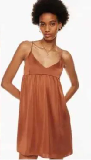 Aritzia Wilfred Satin Lover Mini Dress Sz L thumbnail 1