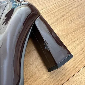 Zemeta - Glossy Choco Long Boots in Dark Brown thumbnail 2
