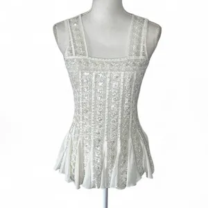 Vintage Y2K Sequin Top White thumbnail 2
