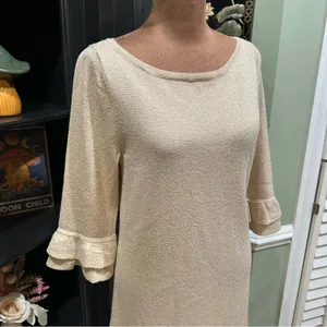 Lilly Pulitzer Helena Metallic Sweater Dress Size Small thumbnail 4