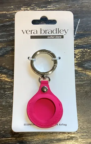 Vera Bradley Outlet Hot Pink AirTag Key Holder thumbnail 1