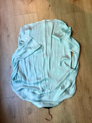 Banana Republic Dillon Classic Fit Button Down Shirt XS Aqua Blue Roll Tab thumbnail 4