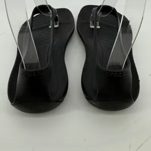 Crocs Sexi Flip Sandal Slip On Black Women 6 Slingback Thong Casual Barefoot thumbnail 4