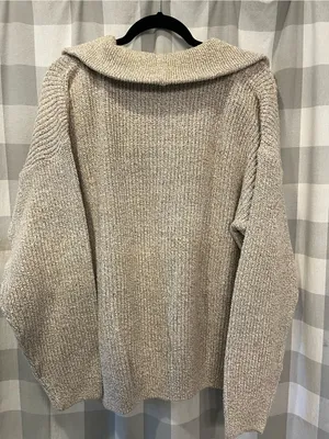 Sundance Men’s Zip-Up Shawl Collar Sweater - Light Beige thumbnail 5