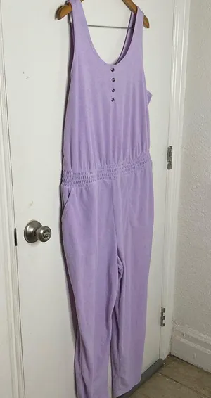 Torrid Sleep Terry Jumpsuit Size 2X Lavender Lounge thumbnail 4