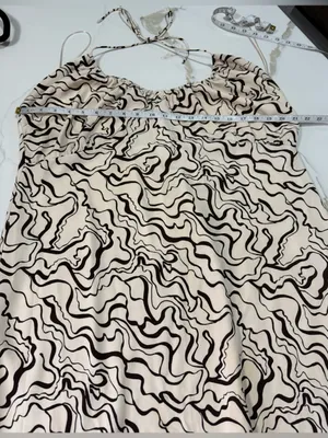 Abercrombie & Fitch Halter Ruched Abstract Print Mini Dress Size XL thumbnail 15