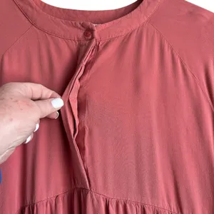 Wonderly‎ Women Cottagecore Boho Tiered Midi Dress PL Rose Puff Sleeve Prairie thumbnail 5
