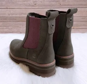 Timberland Courmayeur Valley Chelsea Boots, Olive Nubuck, Size 7.5 New in Box thumbnail 6