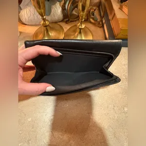 Perry Ellis Black Leather Wallet Sleek Minimalist Design thumbnail 12