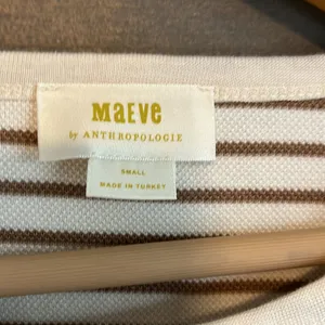Anthropologie Maeve Slouchy‎ Striped Long Sleeve Tee Size S thumbnail 6