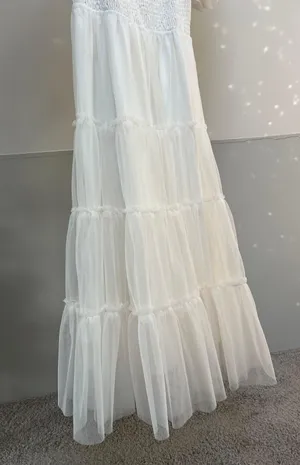 Baltic Born White Tulle Midi Tiered Dress Bridal Engagement thumbnail 9