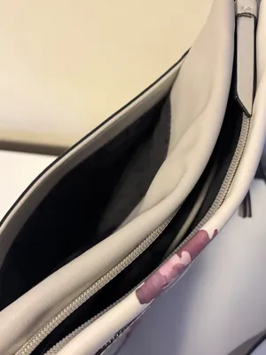 Vera Wang Simply Vera Faux Leather Crossbody Bag Purse Grey Floral Abstract Watercolor thumbnail 4