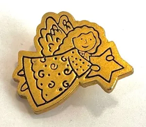 Gold tone angel pin thumbnail 1