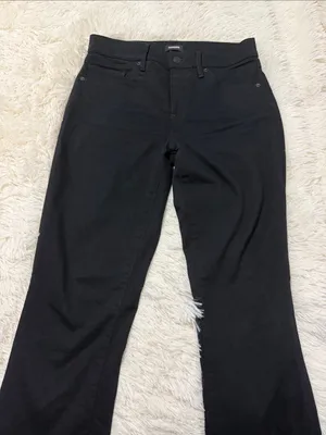 Express Women's Black Mid-Rise Skyscraper Jeans thumbnail 3