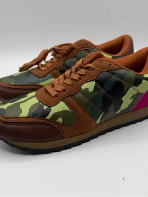 Dollhouse Camo Platform Sneakers Brown Pink Y2K Chunky Women’s 7 thumbnail 3