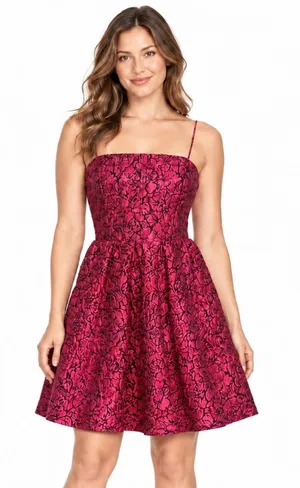 ALICE +‎ OLIVIA. Jamila Fit-&-Flare Dress. thumbnail 1