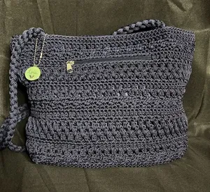 Lina Women’s Navy Crochet Shoulder Bag Butterfly Interior thumbnail 1