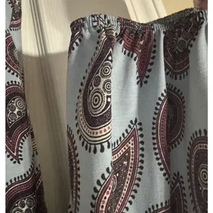 Women’s HONEYME CURVY Blouse Size XXL lightweight Paisley Tunic Blue thumbnail 4