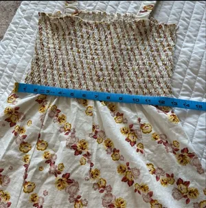 For Love & Lemons Georgia Smocked Mini Dress Mustard Small thumbnail 14