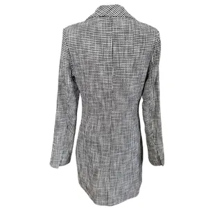 Abercrombie & Fitch A&F Black White Tweed Houndstooth Blazer Dress Size S Preppy thumbnail 4