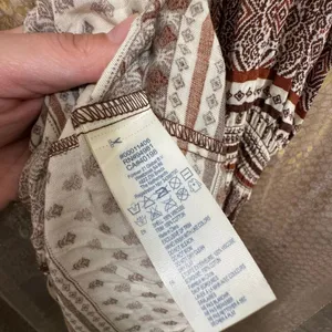 I Love H81 Long Maxi Brown Ivory Pattern Boho Halter‎ Neck Dress Small thumbnail 4