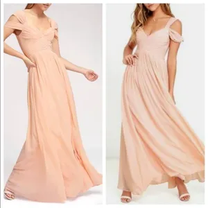 NWT Lulus Make Me Move White Maxi Dress in Blush Size Small‎ thumbnail 2