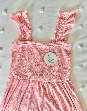Amazon Pink Floral Dress thumbnail 1