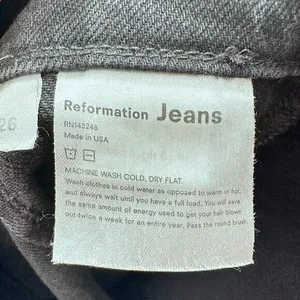 Reformation Size 26 Jeans‎ High & Skinny Erie Dark Wash Denim Belted High Waist thumbnail 4