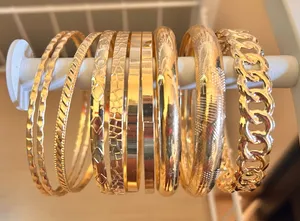 10 gold bangles  thumbnail 1