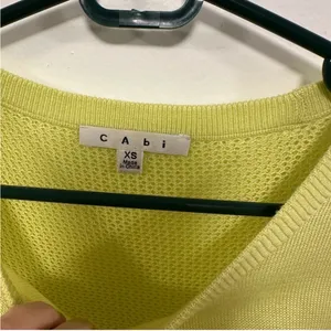 CAbi Light Yellow Knit sweater casual top. Size XS thumbnail 4