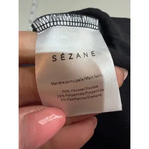 Sézane Calvi Mini Skirt Women XS Black Elastic Waist Knit Parisian Chic thumbnail 5