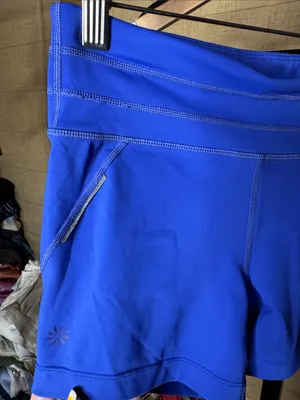 Athleta Cross It Shortie Royal Blue Compression Shorts Size Small thumbnail 5