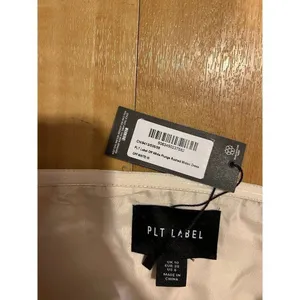 PLT NWT Small Sand Neutral Plunge Asymmetrical Midi Dress Summer Chic Vacation thumbnail 10