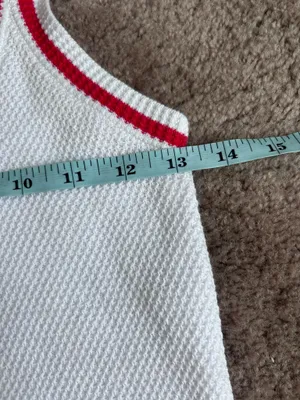 Alo Yoga Tennis Club Knit Sweater Dress white Candy Red Small thumbnail 8