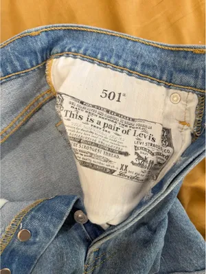 Levi's 501 Light Blue Denim High Waist Cutoff Shorts thumbnail 8
